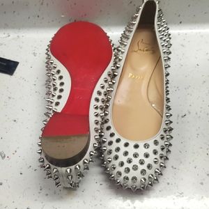 Christian louboutin spiked flats